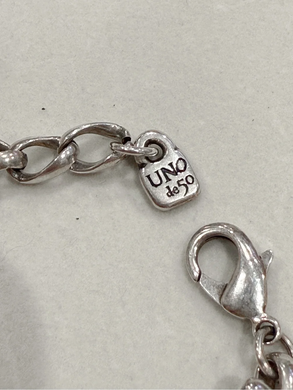 UNOde50 “Linda” Silver Turquoise Link Bracelet